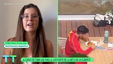 Pillan a Carlos Alcaraz comiéndose una paella: una nutricionista revela los beneficios de este plato para las olimpiadas