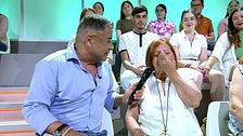 Jorge Javier sorprende a alguien del público y ella rompe a llorar: "Me emociono porque soy admiradora tuya"