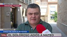 Un amigo de la familia de Mateo, desolado tras celebrarse el funeral: "Es una faena que a un crío le quiten la vida"