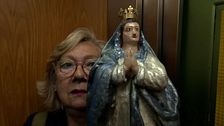La restauradora de la Virgen de la Guía habla de su vínculo con ella: "Estamos encantadas de estar juntas"