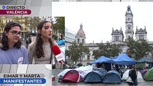 Manifestantes acampan en Valencia por el derecho a una vivienda digna: "Vamos a resistir"