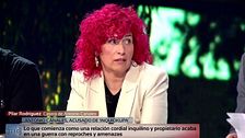 Las palabras de Pilar, casera de Antonio Canales, en el plató de 'Código 10' y los mensajes con el bailaor