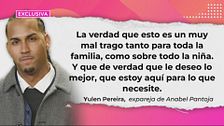 Yulen Pereira, junto a Anabel Pantoja: "Estoy aquí para lo que necesite. Yo a ella la tengo cariño"