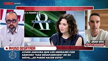 Un experto explica si es posible que hayan desaparecido los mensajes de Pedro Sánchez del móvil de Ayuso