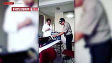 Las imágenes del interrogatorio policial a Segundo Valle, el presunto okupa de Ábalos en Perú