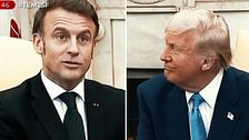 El momento en que Emmanuel Macron corrige a Donald Trump en directo y la reacción del presidente de Estados Unidos