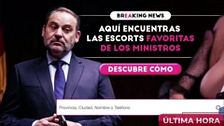Una web de prostitutas usa la imagen de Ábalos para captar clientes: "Aquí, las favoritas de los ministros"