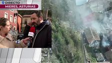 Un afectado por la grave explosión de gas en una vivienda de Mieres: "Fue brutal, vi una bola negra y empezaron a caerme tejas"