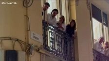 Las imágenes de Terelu Campos emocionada durante una procesión de Semana Santa