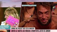 Emma García, incapaz de ver las imágenes de los mocos de Montoya, se tapa la cara: "Quitadlo, por favor"