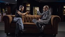 El tenso momento de Marina Rivers y Risto Mejide durante su entrevista en 'Viajando con Chester': "Yo puedo decir lo que me dé la gana"