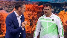 Jesús Vázquez, preocupado por la herida de un experto en artes marciales tras realizar un reto: "¿Estás bien?"