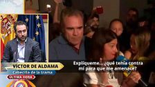 Víctor de Aldama responde a Leire Díez, que le denunciará por la irrupción en su rueda de prensa: "Quien ha sido agredido he sido yo"