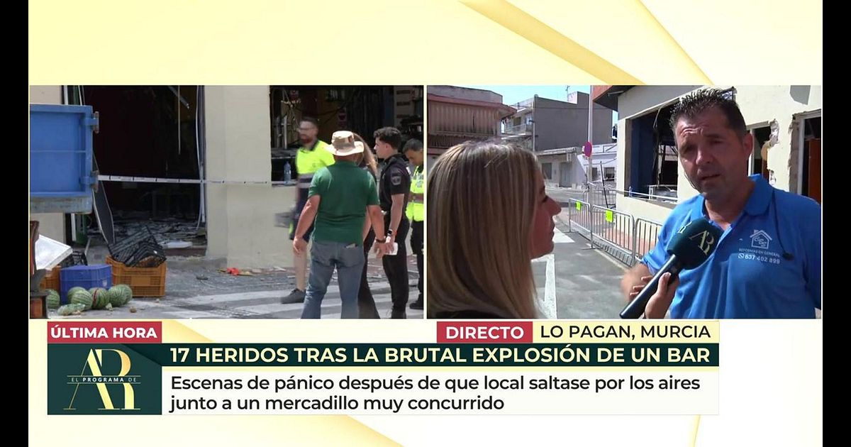 El programa de Ana Rosa: Un vecino del bar que ha explotado en Murcia ...