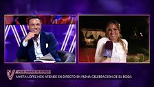 Marta López, muy emocionada, conecta en directo con '¡De viernes!' desde su boda: "Le voy a dar el ramo a..."