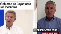 La respuesta de Fernando Grande-Marlaska a la acusación de Feijoo de llegar tarde ante los incendios: "No voy a confrontar"