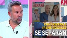 Kike Calleja, sobre Kiko Rivera tras la ruptura con Irene Rosales: "Está bastante afectado y durmiendo en casa de su amigo Fran"