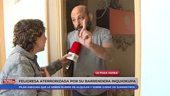 Un okupa rocía con gas pimienta a una reportera de 'En boca de todos' y la Guardia Civil le detiene en directo: "No podía respirar bien"