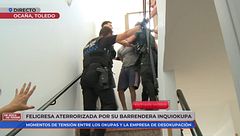 La detención en directo de uno de los okupas