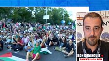 Ibón Domínguez de JUPOL sobre los Kale Borrokas de la manifestación propalestina: "Tienen supuestamente antecedentes por desórdenes públicos"