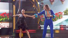 El feeling entre Matías Roure y Sara Orriols estalla sobre la pista a ritmo de Pasodoble