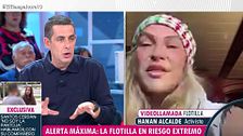 La activista Hanan Alcalde corta la conexión desde la flotilla rumbo a Gaza tras un rifirrafe con Antonio Naranjo: "No voy a hablar con fascistas"