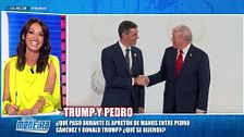 Laila Jiménez explica el significado del lenguaje no verbal del saludo entre Donald Trump y Pedro Sánchez