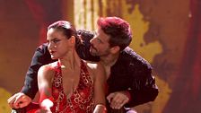 Iagio García e Inés Miñana bailan pasodoble