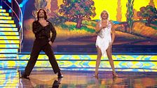 Bárbara Rey y Abel Gil bailan samba en la repesca