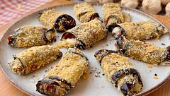 Rollitos de berenjena rellenos de jamón serrano y queso: una receta fácil y rápida para chuparse los dedos