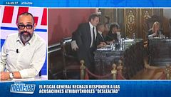 La reacción de Risto Mejide al ver al fiscal general del Estado retirarse la toga para declarar: "Estoy hipnotizado con esta imagen"