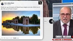 Enric Juliana explica la pulla a Alberto Núñez Feijóo en su tweet sobre la manifestación en el Templo de Debod: "Era ironía"