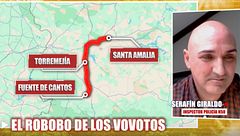 Serafín Giraldo, inspector de Policía H50, sobre el robo de votos en Extremadura: "Se trata de delincuencia itinerante"