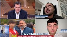 Rifirrafe entre Gian, el joven viral en redes por decir que votaría a Vox siendo gay, y un diputado de Sumar: "Te quieren quitar la democracia"