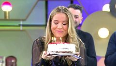 Así ha reaccionado Cristina Lasvignes a su sorpresa de cumpleaños en 'El diario de Jorge'