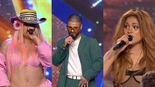 La actuación de "Karol G", "Maluma" y "Shakira"