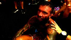 Franco Tenaglia, a punto de rendirse en su combate contra Ibrahim