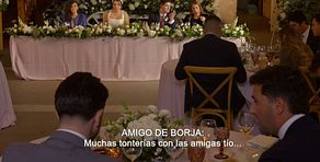 El convite de Borja y Luciana: desde los sucesivos comentarios de los amigos del novio hasta un brindis con un claro mensaje