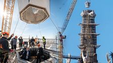 El templo de la Sagrada Familia alcanza su altura máxima, 172,5 metros, tras la colocación de su última pieza