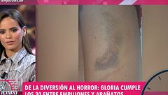 Gloria Camila reacciona en 'El tiempo justo' a las acusaciones de una joven en su 30 cumpleaños, que asegura: "Me dio un empujón"