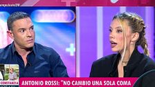 Cara a cara entre Alejandra Rubio y Antonio Rossi por una conversación sobre la polémica con Laura Matamoros: "No hace falta que te pongas chulo"