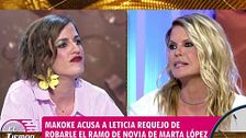 Makoke carga contra Leticia Requejo por algo que hizo en la boda de Marta López y la colaboradora se defiende: "Aprende y sé buena amiga como yo"