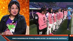 Nilufar Saberi, activista iraní en España, después de que las jugadoras iraníes se hayan negado a cantar el himno