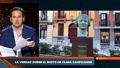Iker Jiménez habla sobre lo sucedido con el busto de Clara Campoamor: "Nadie ha comprobado si esto ha ocurrido en el 8M"