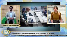 Portavoz de Vox agredido por otro del PSOE con un café: "Si no llego a esquivar, me hubiera herido"