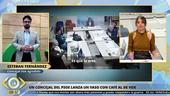 Portavoz de Vox agredido por otro del PSOE con un café: "Si no llego a esquivar, me hubiera herido"