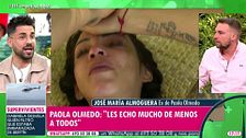 José María Almoguera reacciona al ver a Paola Olmedo derrumbada en 'Supervivientes' por sus hijos