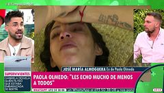 José María Almoguera reacciona al ver a Paola Olmedo derrumbada en 'Supervivientes' por sus hijos