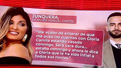 Junquera, ex de Manuel Cortés: "Me acabo de enterar de que me puso los cuernos con Gloria Camila"