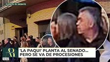 'La Paqui', mujer de Santos Cerdán, falta al Senado pero disfruta de las procesiones